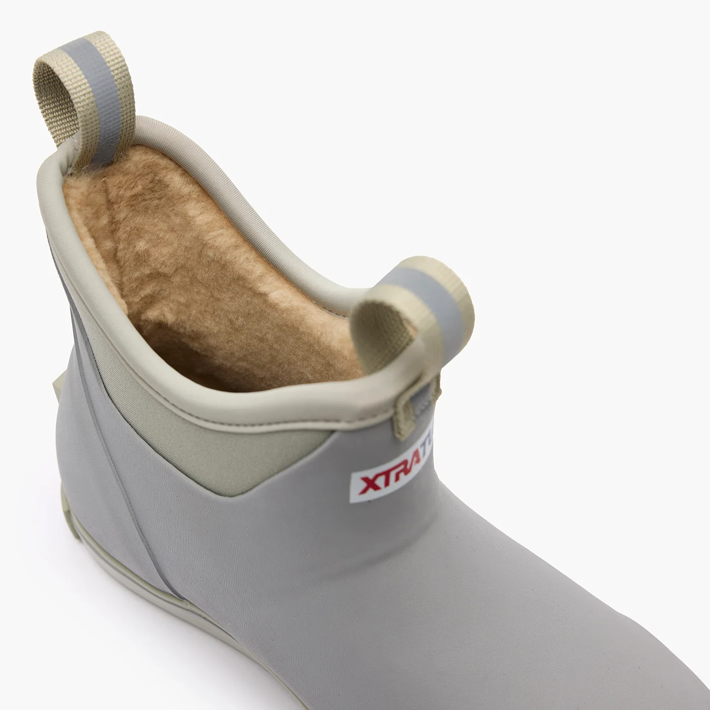 Gray Women's Fleece Lined Ankle Deck Boot Alternate View.