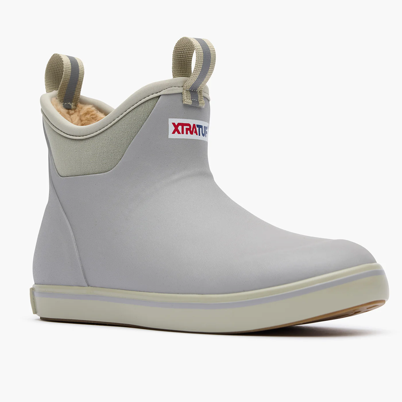 Gray Women's Fleece Lined Ankle Deck Boot Main View.