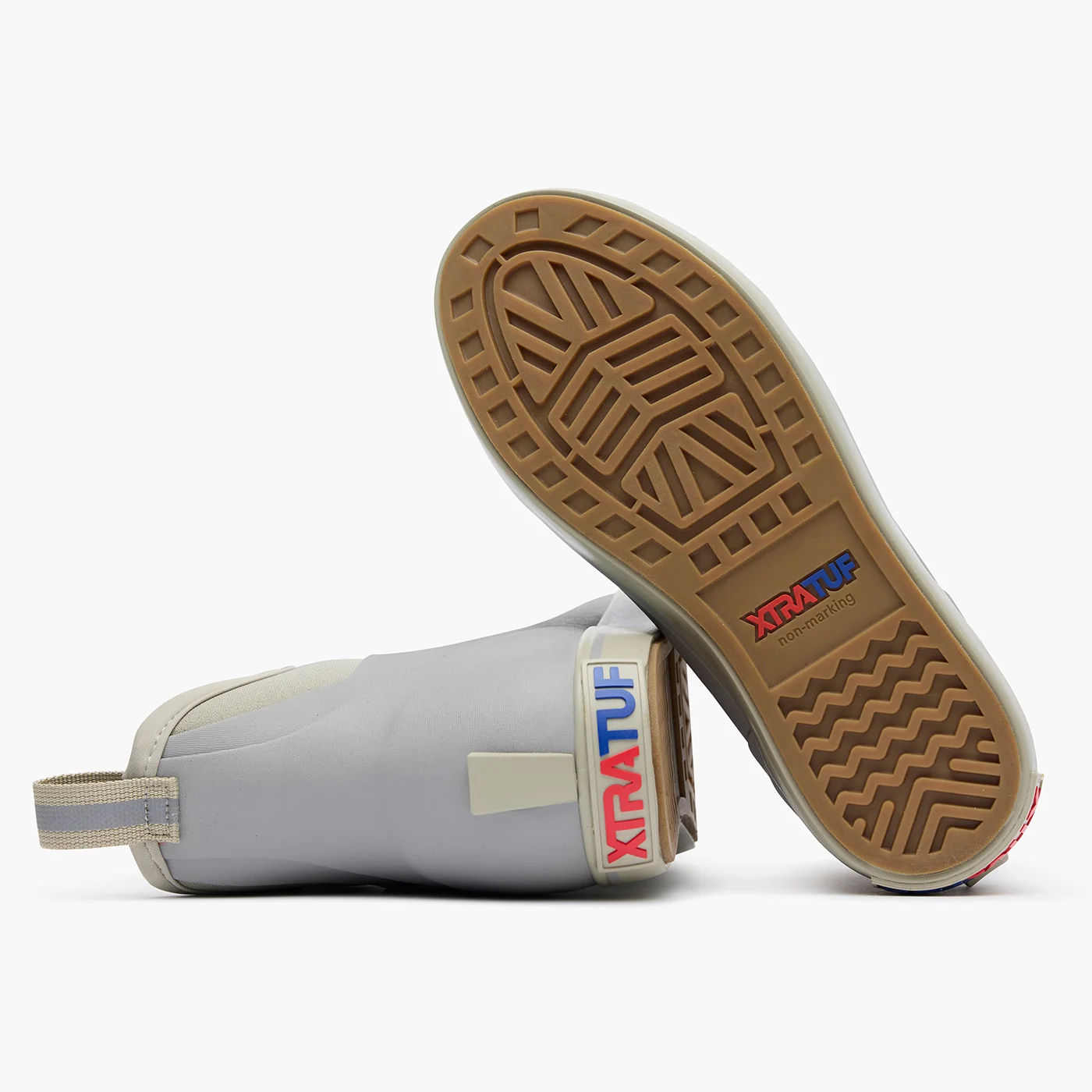 Gray Women's Fleece Lined Ankle Deck Boot Outsole.