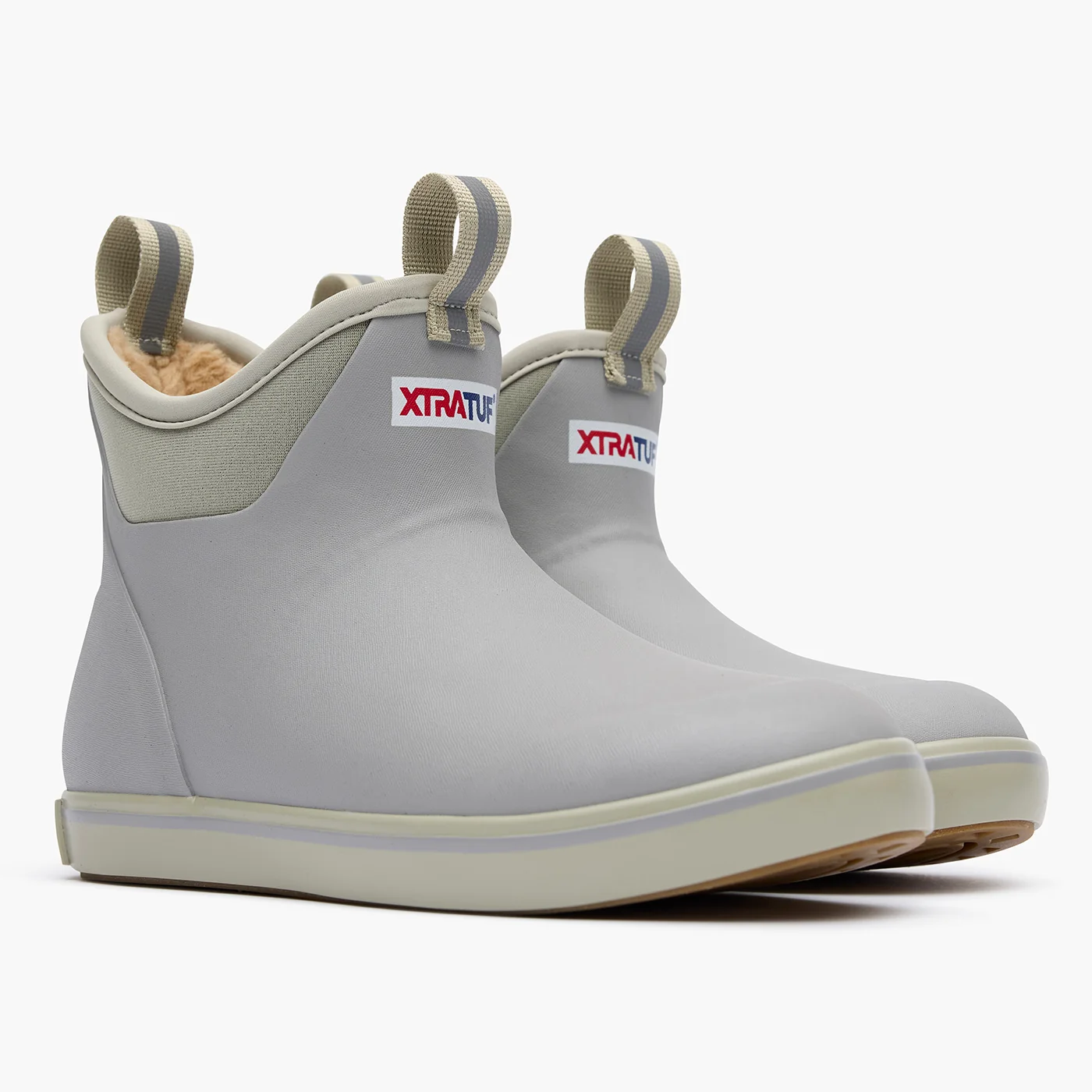 Gray Women's Fleece Lined Ankle Deck Boot Pair 2.