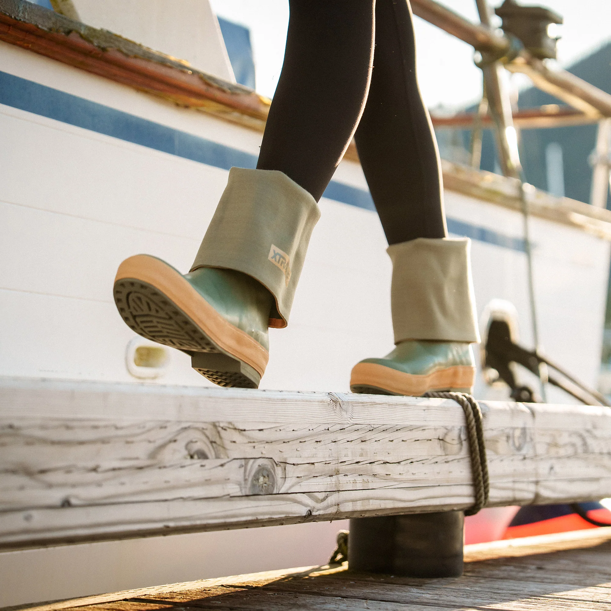 Moss Green Women's 15" Legacy Boot On-Foot View.