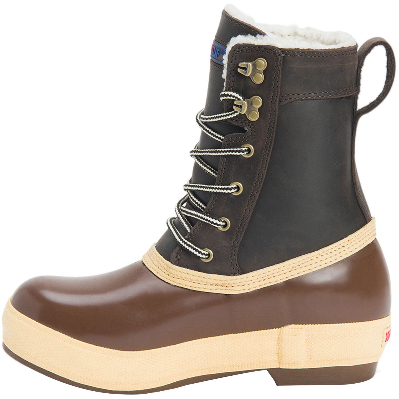 Brown Women's 8" Insulated Legacy Lace Boot Instep View.
