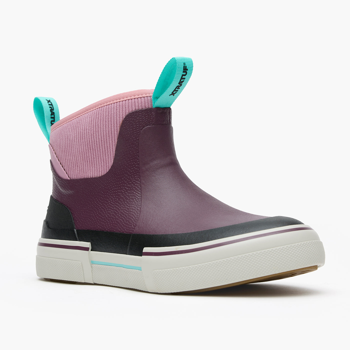 Fig / Lilac Women's Ankle Deck Boot OOTO Main View.