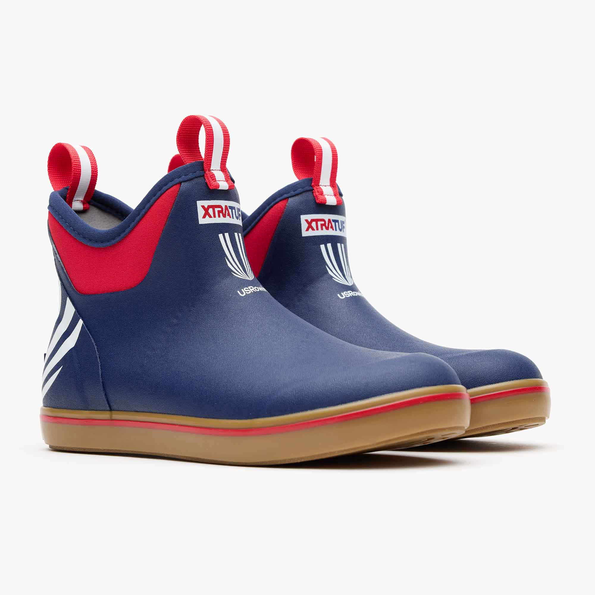 Red / White / Blue Women's Ankle Deck Boot USRowing Edition Alternate View.