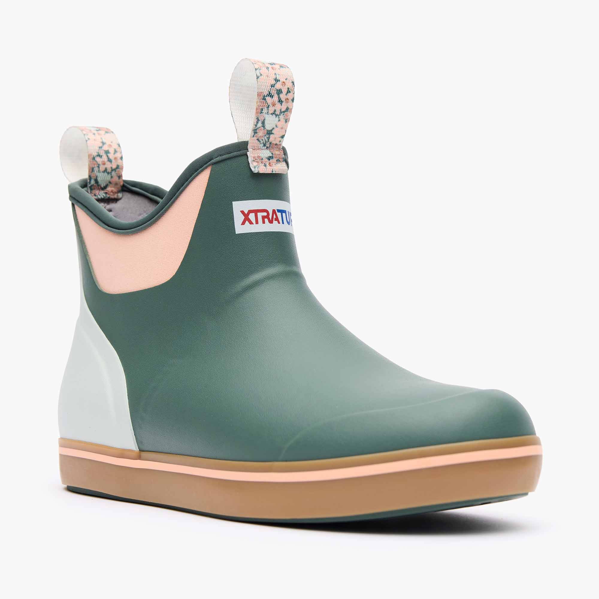 Garden Green Women's Ankle Deck Boot Main View.