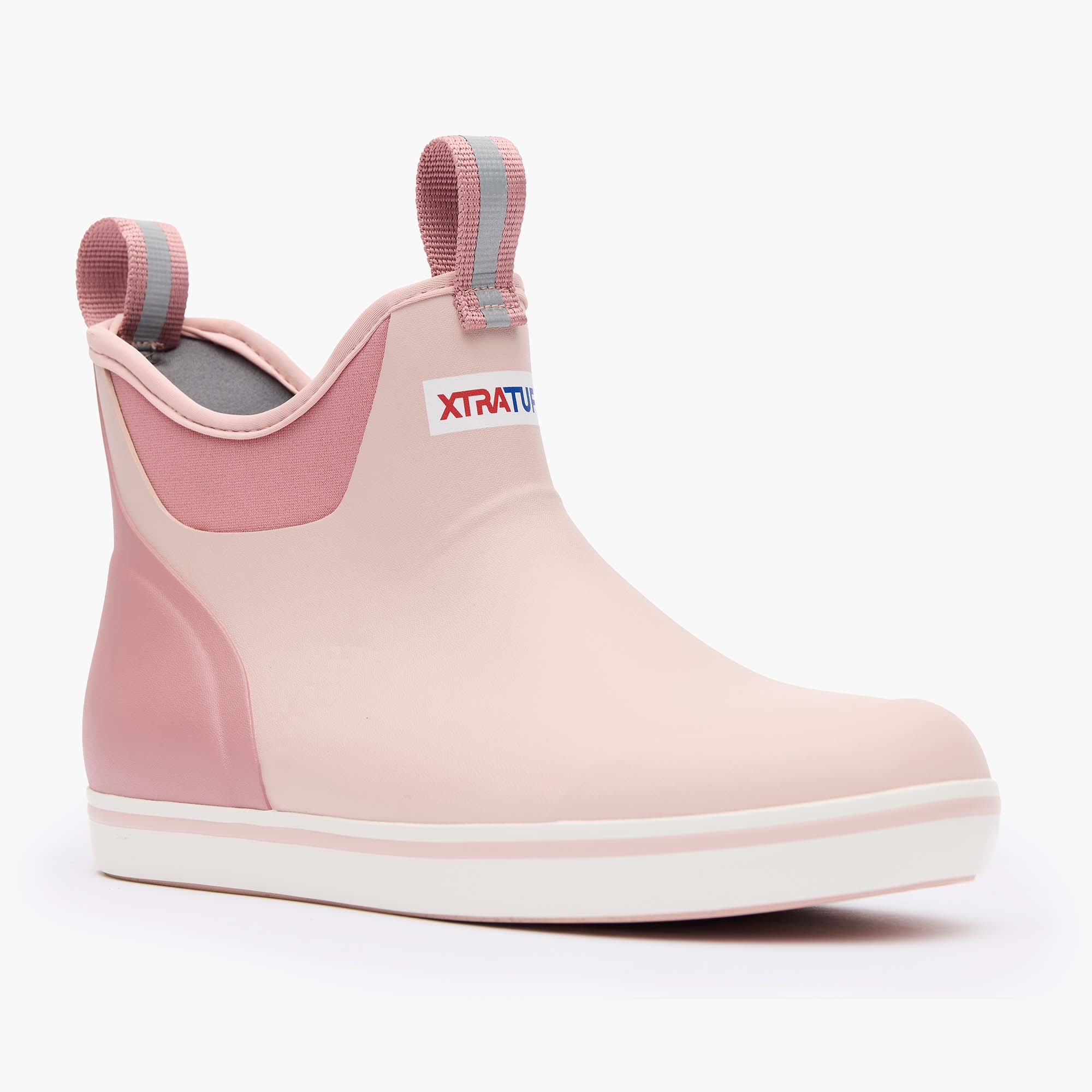 Blush Pink Women's Ankle Deck Boot Main View.