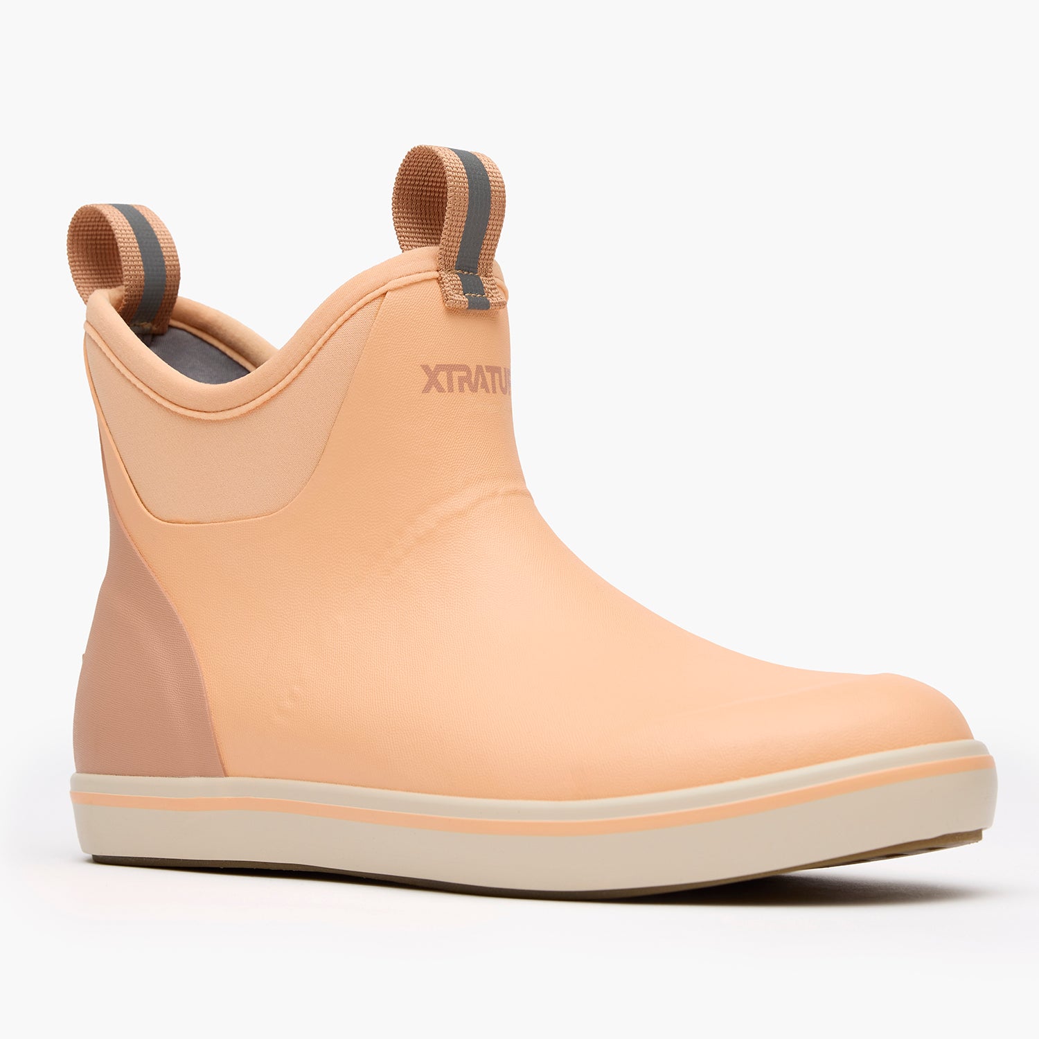 Peach Fuzz Women's Ankle Deck Boot Main View.