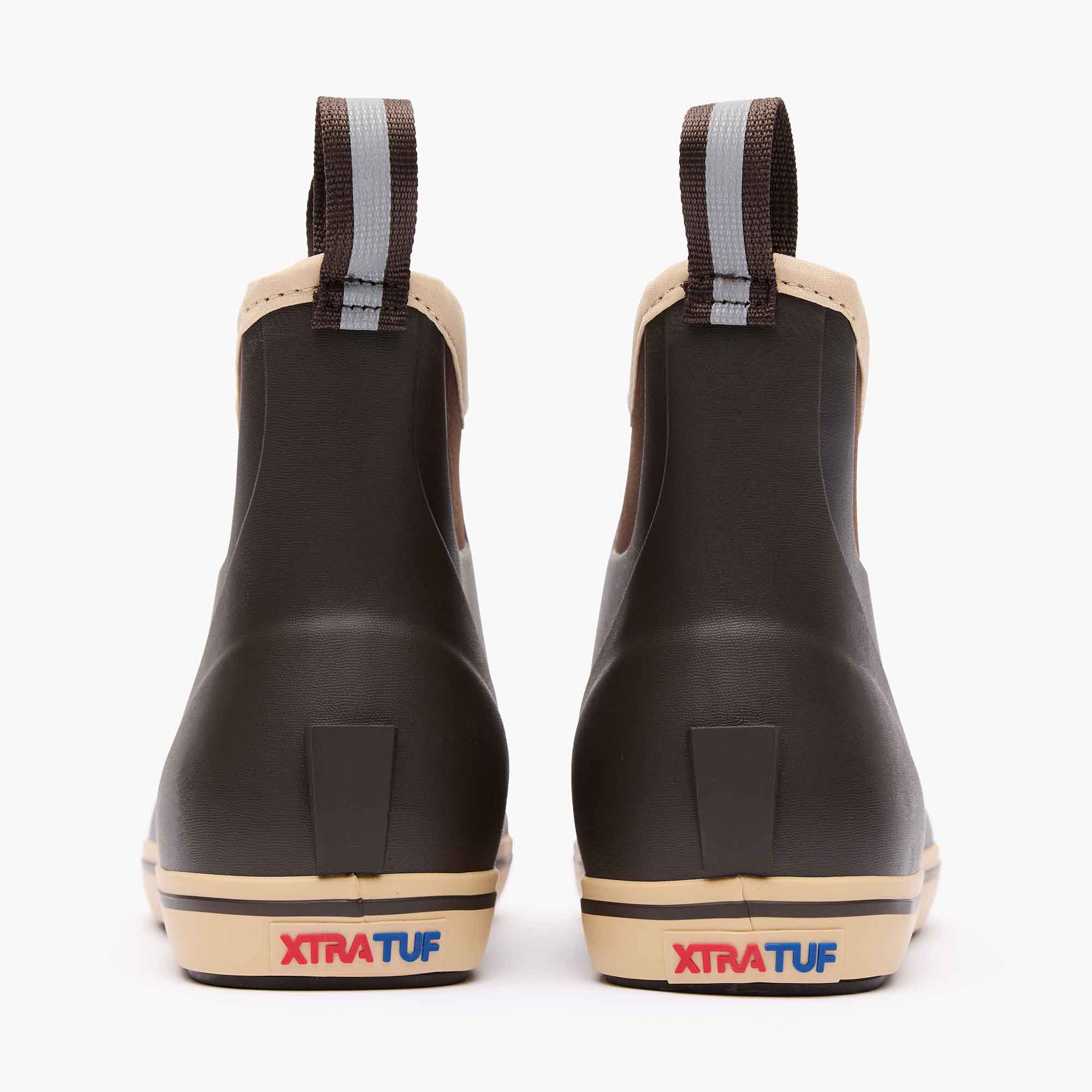 Brown Women's Ankle Deck Boot Back View.
