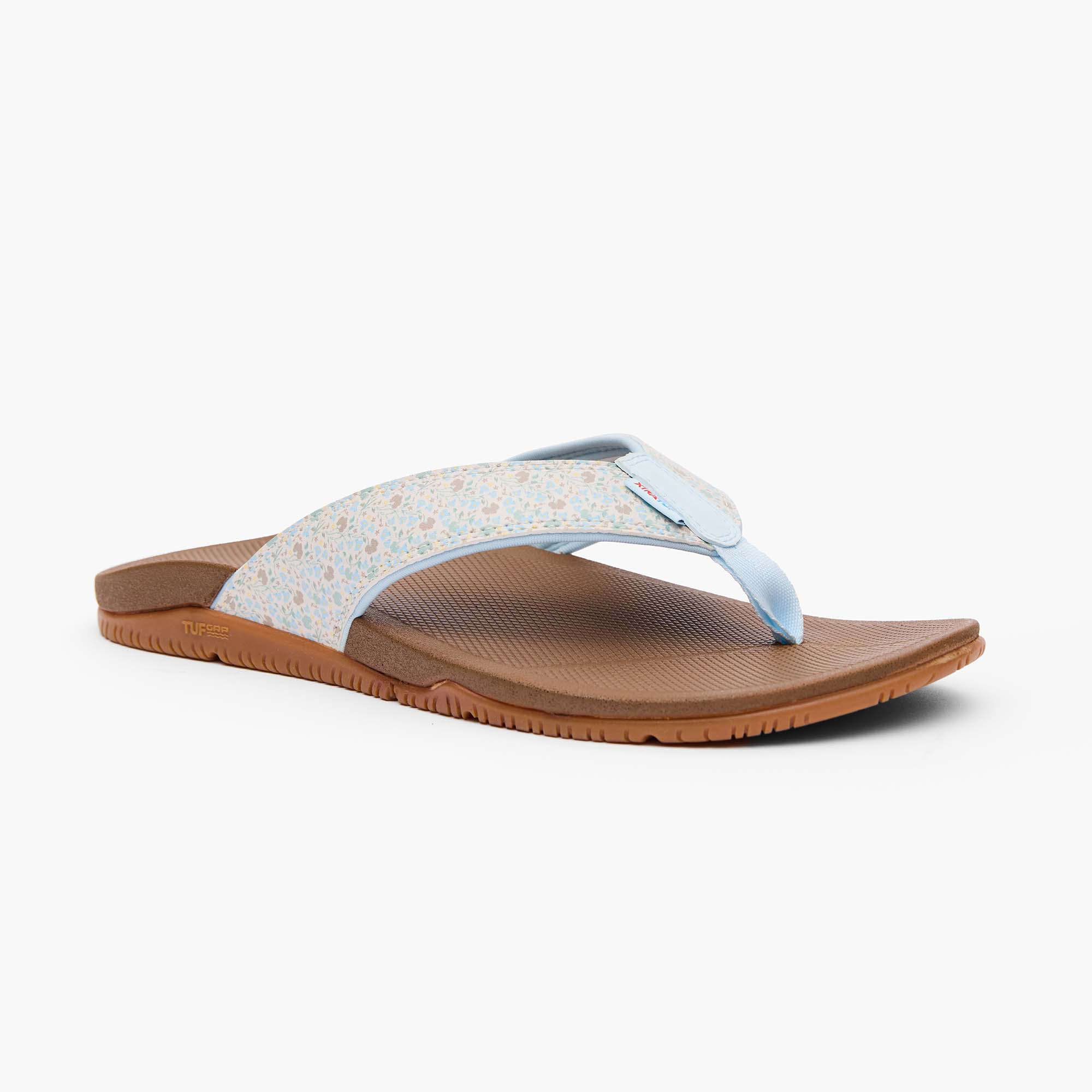 Floral Blue Women's Auna Sandal Main View.