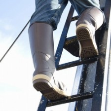 Xtratuf II 15" Full Rubber Neoprene Boots On Ladder
